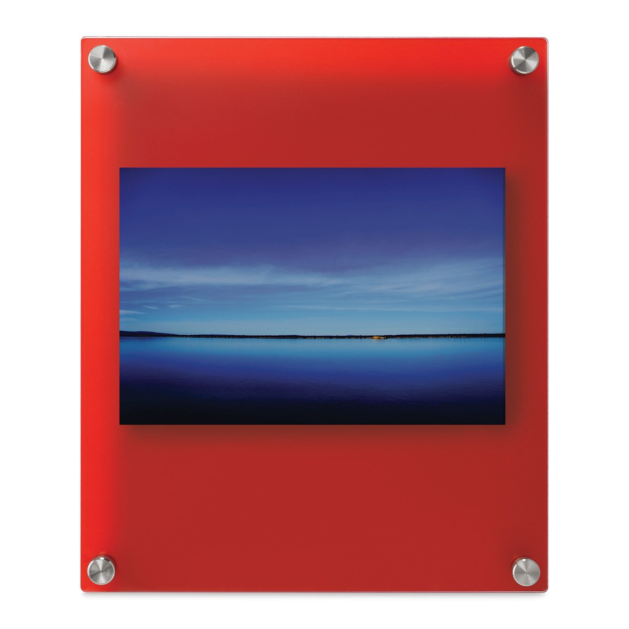 Wexel Art Double Panel Jewel Tone Acrylic Frame - Ruby Frost with Silver Hardware, 10" x 12"